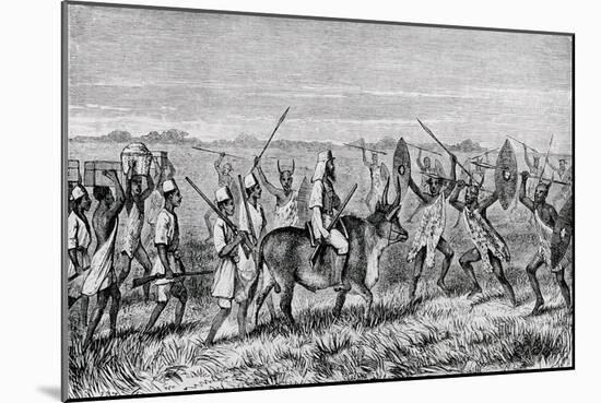 The Start from M'Rooli for the Lake with Kamrasi's Satanic Escort-Sir Samuel Baker-Mounted Giclee Print