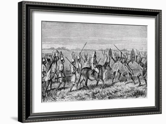 The Start from M'Rooli for the Lake with Kamrasi's Satanic Escort-Sir Samuel Baker-Framed Giclee Print