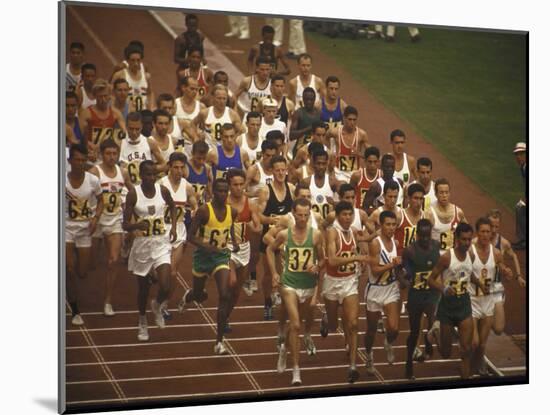 The Start of the 26 Mile Marathon at Summer Olympics-null-Mounted Photographic Print