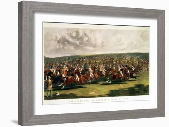 The Start of the Memorable Derby of 1844, Engraved by Charles Hunt-John Frederick Herring I-Framed Giclee Print