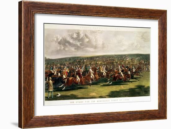 The Start of the Memorable Derby of 1844, Engraved by Charles Hunt-John Frederick Herring I-Framed Giclee Print