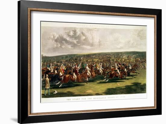 The Start of the Memorable Derby of 1844, Engraved by Charles Hunt-John Frederick Herring I-Framed Giclee Print