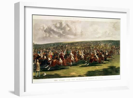 The Start of the Memorable Derby of 1844, Engraved by Charles Hunt-John Frederick Herring I-Framed Giclee Print