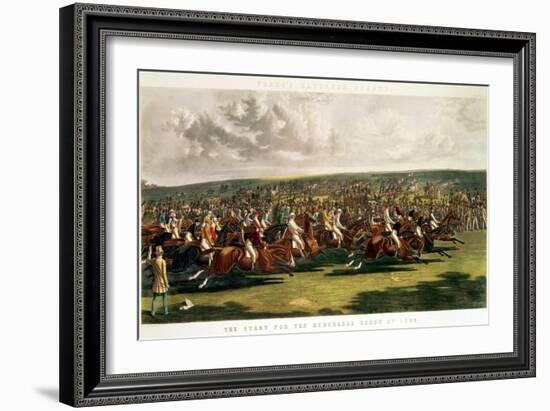 The Start of the Memorable Derby of 1844, Engraved by Charles Hunt-John Frederick Herring I-Framed Giclee Print