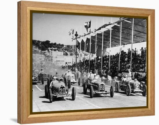 The Starting Grid for the Nice Grand Prix, 1934-null-Framed Premier Image Canvas