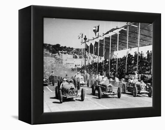 The Starting Grid for the Nice Grand Prix, 1934-null-Framed Premier Image Canvas