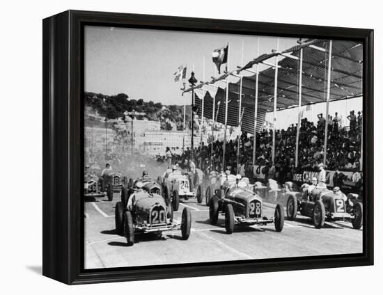 The Starting Grid for the Nice Grand Prix, 1934-null-Framed Premier Image Canvas