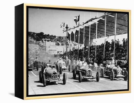 The Starting Grid for the Nice Grand Prix, 1934-null-Framed Premier Image Canvas