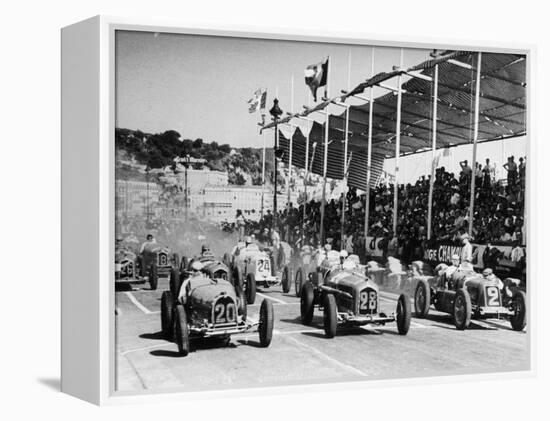 The Starting Grid for the Nice Grand Prix, 1934-null-Framed Premier Image Canvas