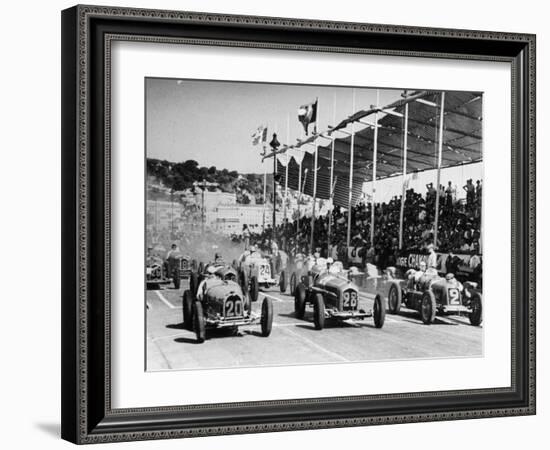 The Starting Grid for the Nice Grand Prix, 1934-null-Framed Premium Photographic Print