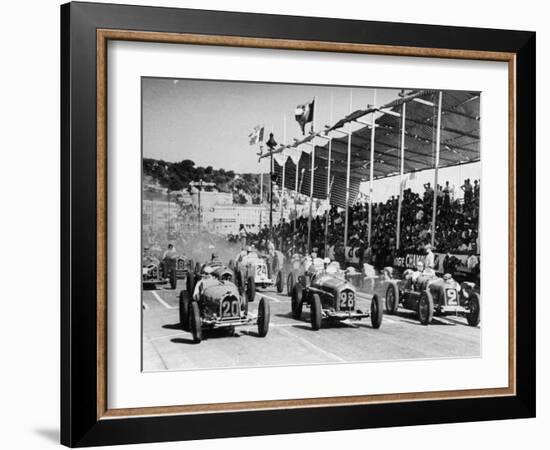 The Starting Grid for the Nice Grand Prix, 1934-null-Framed Photographic Print