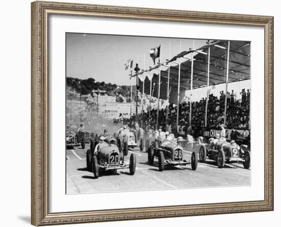 The Starting Grid for the Nice Grand Prix, 1934-null-Framed Photographic Print