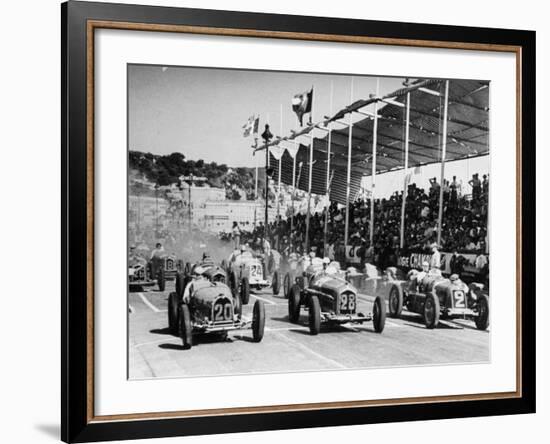 The Starting Grid for the Nice Grand Prix, 1934-null-Framed Photographic Print