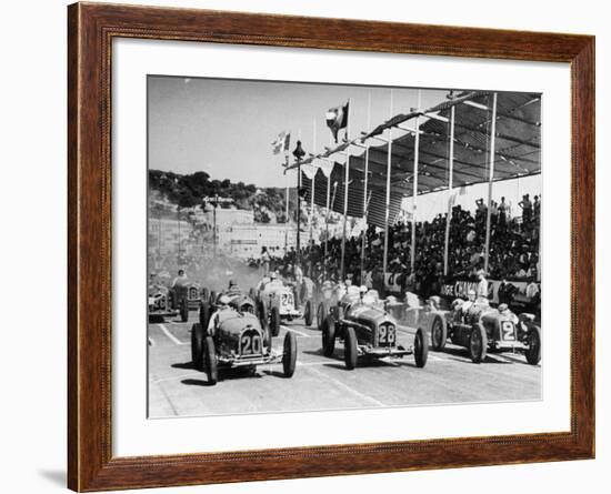 The Starting Grid for the Nice Grand Prix, 1934-null-Framed Photographic Print