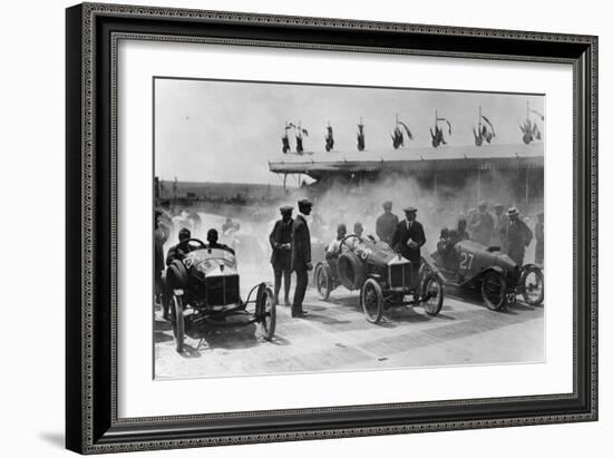 The Starting Line at the Grand Prix De L'Acf Des Cyclecars, Amiens, France, 1913-null-Framed Photographic Print