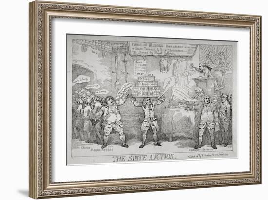 The State Auction, 1784-Thomas Rowlandson-Framed Giclee Print