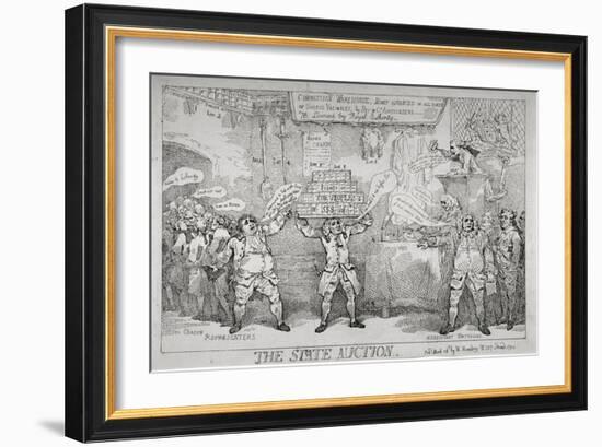 The State Auction, 1784-Thomas Rowlandson-Framed Giclee Print