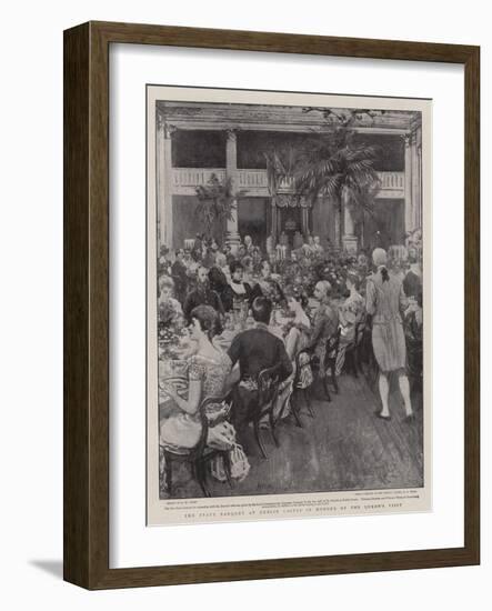 The State Banquet at Dublin Castle in Honour of the Queen's Visit-Henry Marriott Paget-Framed Giclee Print