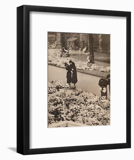 'The State Funeral of King George V at Windsor: memorial wreaths', 1936-Unknown-Framed Photographic Print