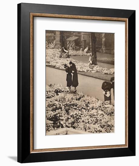 'The State Funeral of King George V at Windsor: memorial wreaths', 1936-Unknown-Framed Photographic Print