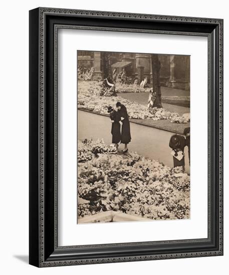 'The State Funeral of King George V at Windsor: memorial wreaths', 1936-Unknown-Framed Photographic Print