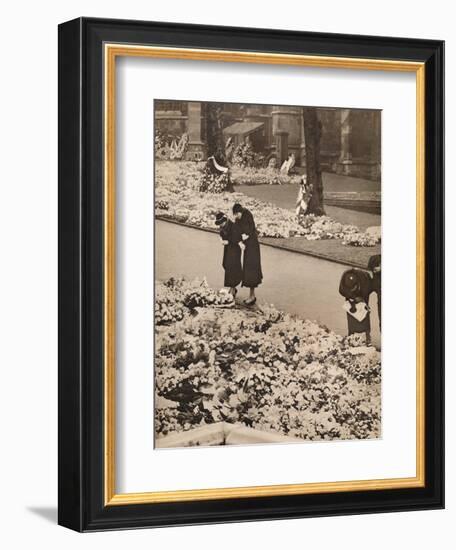 'The State Funeral of King George V at Windsor: memorial wreaths', 1936-Unknown-Framed Photographic Print