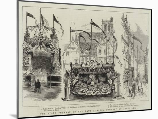 The State Funeral of the Late Admiral Courbet at Abbeville-null-Mounted Giclee Print