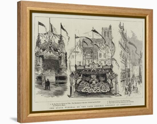 The State Funeral of the Late Admiral Courbet at Abbeville-null-Framed Premier Image Canvas