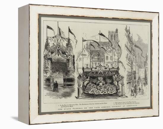 The State Funeral of the Late Admiral Courbet at Abbeville-null-Framed Premier Image Canvas