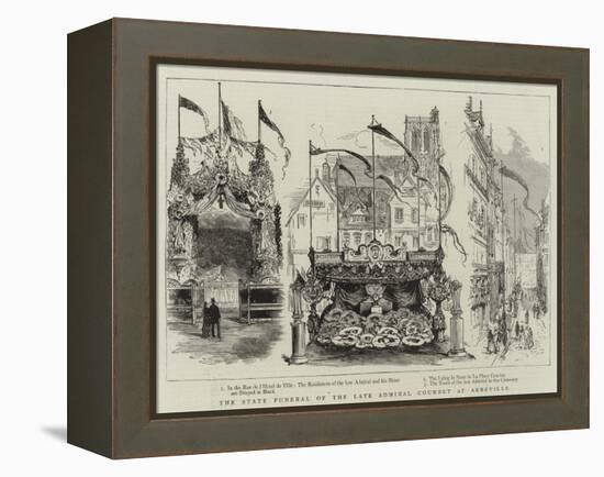 The State Funeral of the Late Admiral Courbet at Abbeville-null-Framed Premier Image Canvas