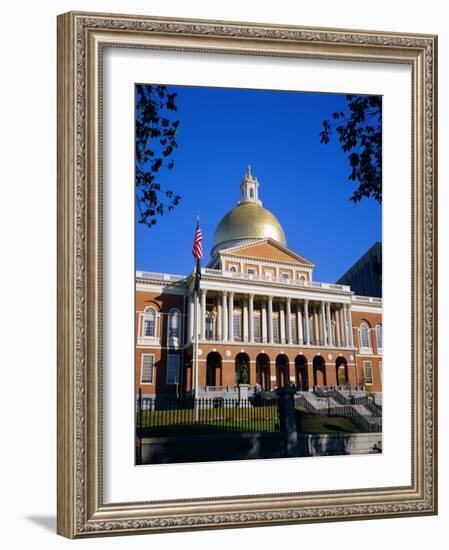 The State House, Boston, Massachusetts, New England, USA-Roy Rainford-Framed Photographic Print