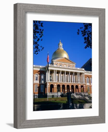 The State House, Boston, Massachusetts, New England, USA-Roy Rainford-Framed Photographic Print