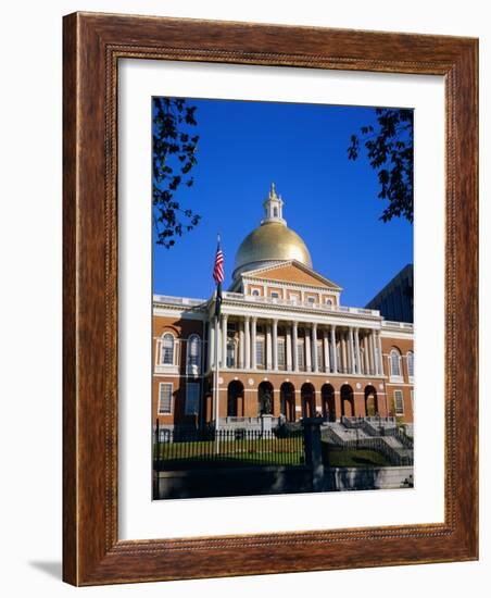 The State House, Boston, Massachusetts, New England, USA-Roy Rainford-Framed Photographic Print