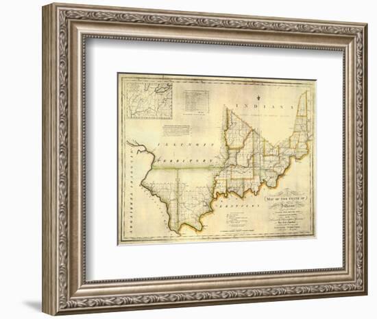 The State of Indiana, c.1817-W^ Shelton-Framed Art Print