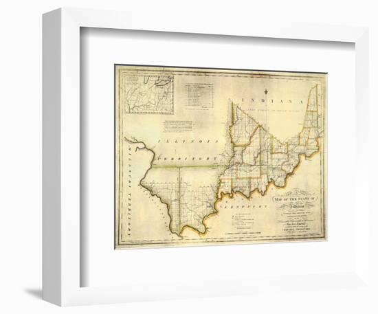 The State of Indiana, c.1817-W^ Shelton-Framed Art Print