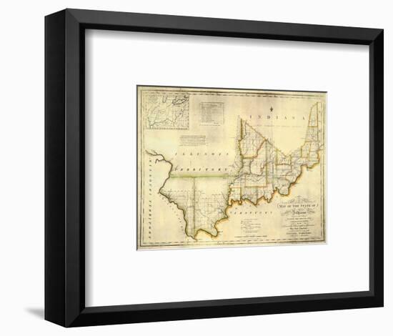 The State of Indiana, c.1817-W^ Shelton-Framed Art Print