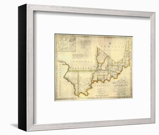 The State of Indiana, c.1817-W^ Shelton-Framed Art Print