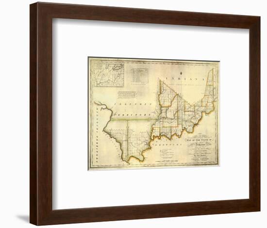 The State of Indiana, c.1817-W^ Shelton-Framed Art Print