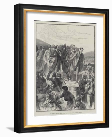 The State of Ireland, Arrest of Mr Wilfrid Blunt at the Woodford Meeting-null-Framed Giclee Print