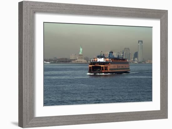 The Staten Island Ferry, New York City, New York, Usa-Natalie Tepper-Framed Photo