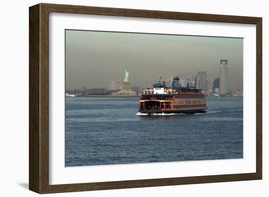 The Staten Island Ferry, New York City, New York, Usa-Natalie Tepper-Framed Photo