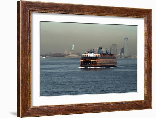 The Staten Island Ferry, New York City, New York, Usa-Natalie Tepper-Framed Photo