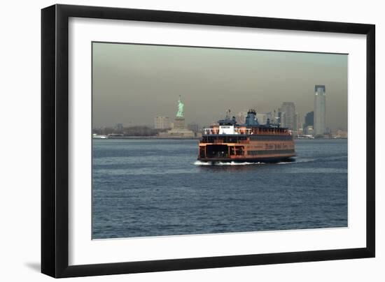 The Staten Island Ferry, New York City, New York, Usa-Natalie Tepper-Framed Photo