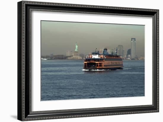 The Staten Island Ferry, New York City, New York, Usa-Natalie Tepper-Framed Photo