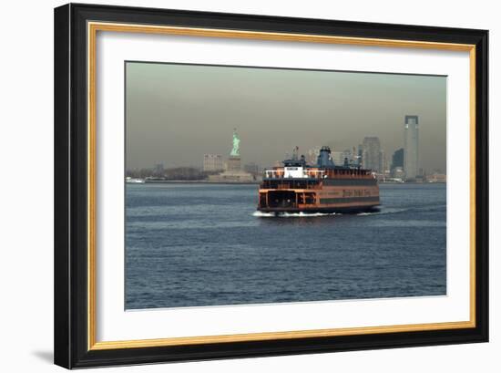 The Staten Island Ferry, New York City, New York, Usa-Natalie Tepper-Framed Photo