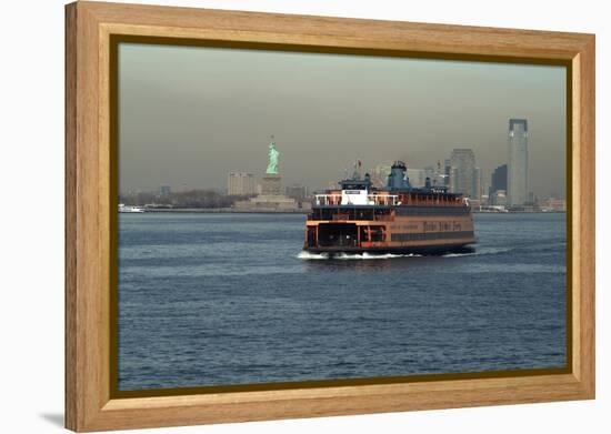 The Staten Island Ferry, New York City, New York, Usa-Natalie Tepper-Framed Stretched Canvas