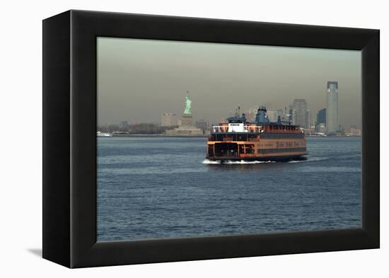 The Staten Island Ferry, New York City, New York, Usa-Natalie Tepper-Framed Stretched Canvas