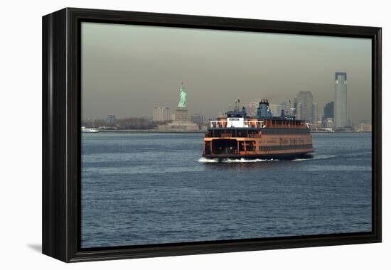 The Staten Island Ferry, New York City, New York, Usa-Natalie Tepper-Framed Stretched Canvas