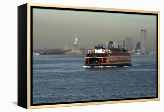 The Staten Island Ferry, New York City, New York, Usa-Natalie Tepper-Framed Stretched Canvas