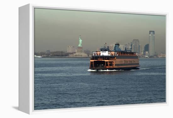 The Staten Island Ferry, New York City, New York, Usa-Natalie Tepper-Framed Stretched Canvas